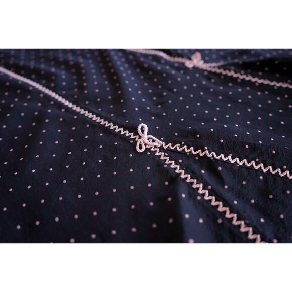 Context Woman Polka Dot Bow Silk Flare Skirt 20W Coquette Cocktail Preppy Retro - Picture 4 of 13